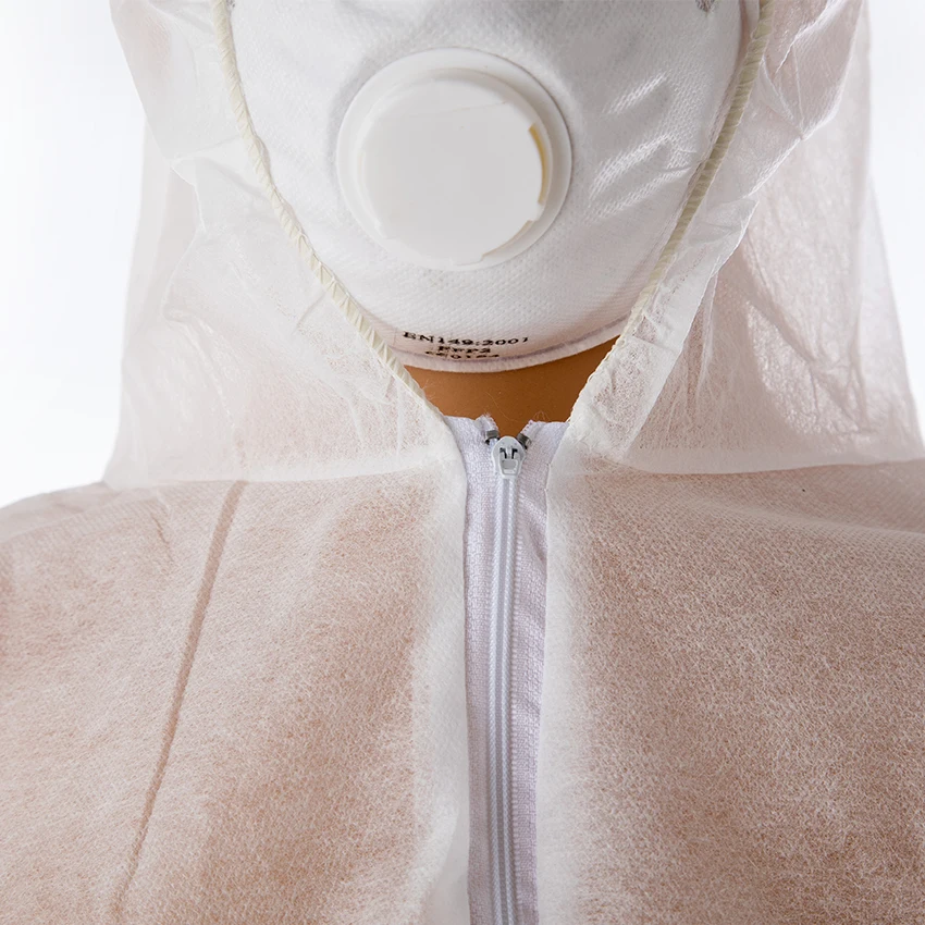 Waterproof Chemical Resistant Safety Protective Microporous PP SMS SF Disposable Coverall