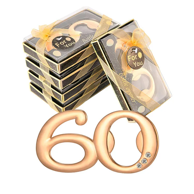 60 Bottle Opener Gifts for 60th Birthday Party Favors 60th Anniversary Party Return Gifts or Souvenirs for Guests
