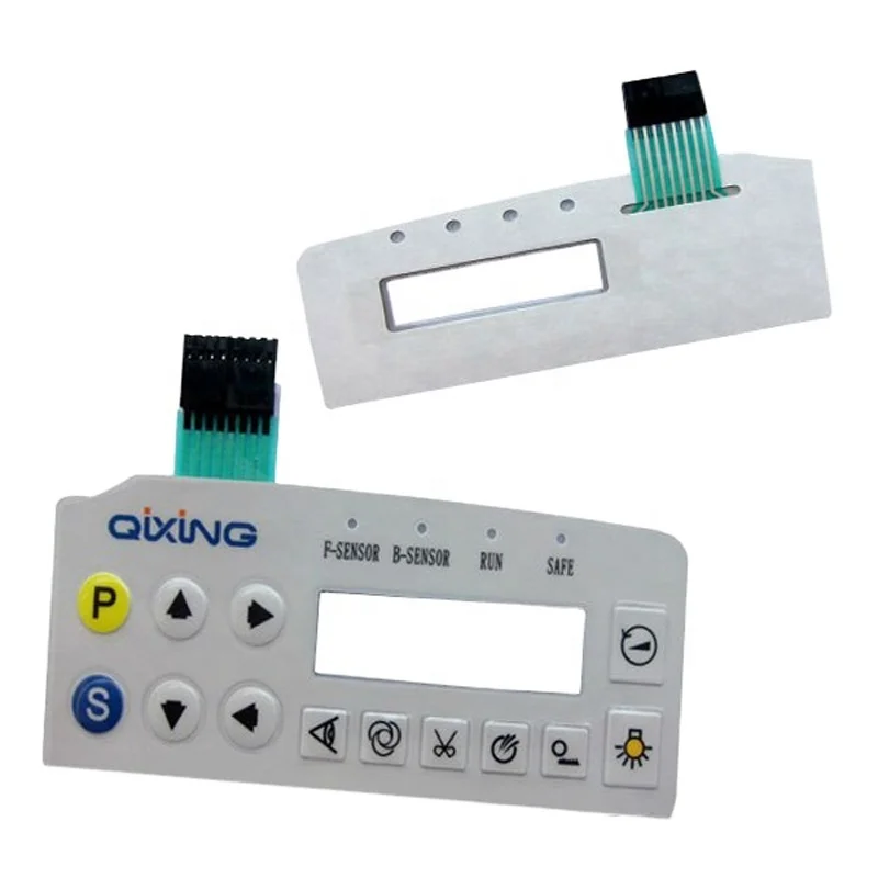 Custom Embossed Tactile One Key Membrane Switch Keypad Keyboard Pantone Silver LED Metal OEM PVC Connector Cable Button ZIF PET