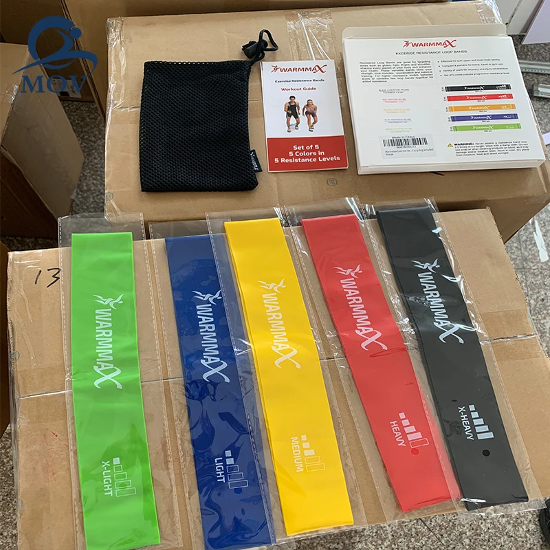 Factory Wholesale Exercise Set OEM Fitness  Custom Printed Resistance Bands With Logo