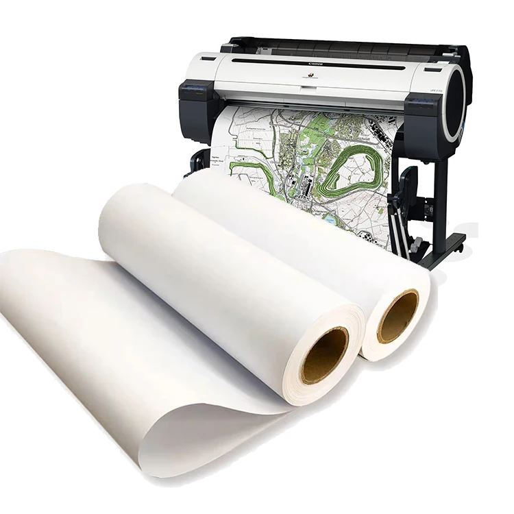 Hot Product Factory Price Cad Drawing A1 Paper Roll White Or Colored A4 Tracing Paper Roll