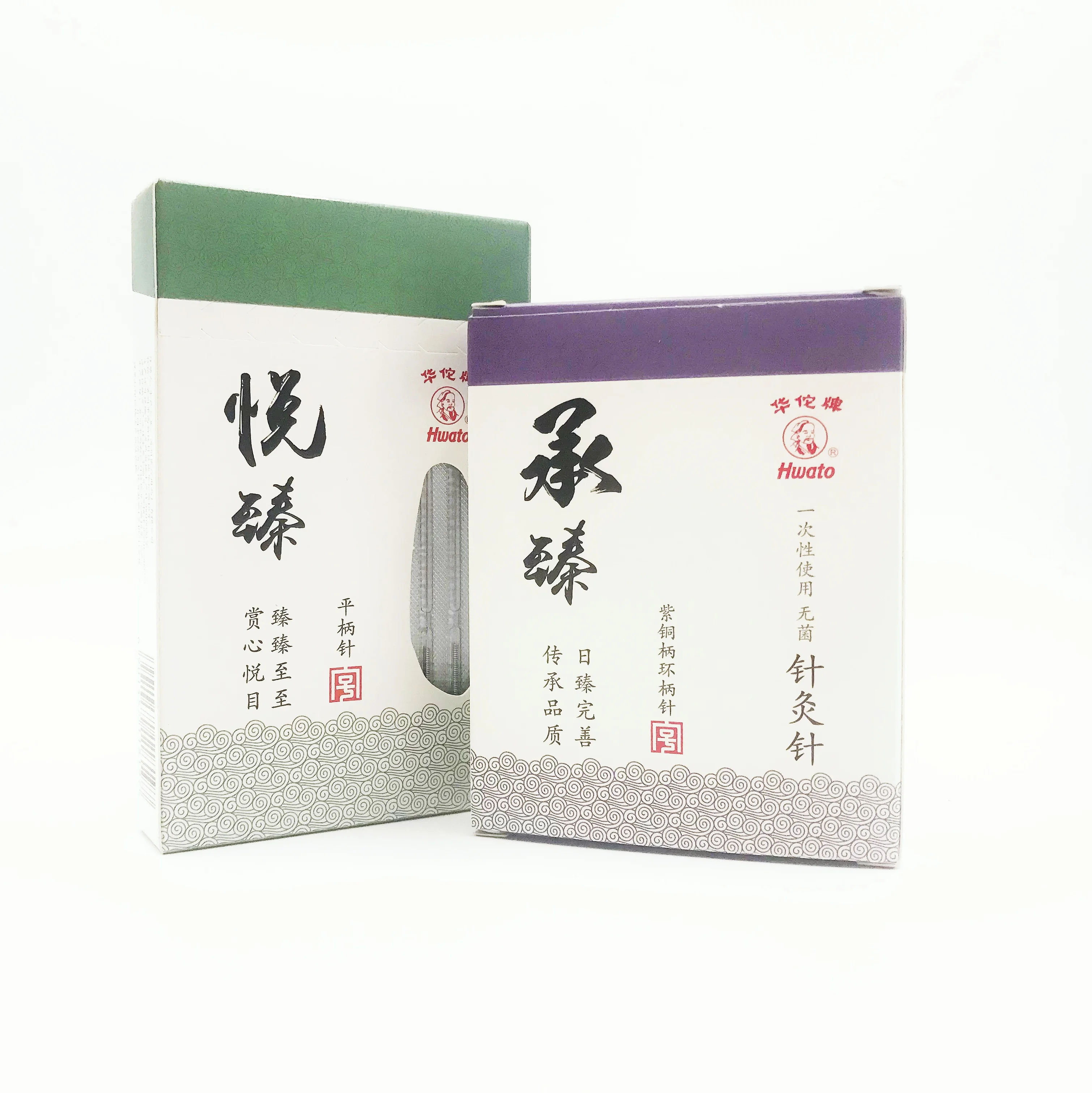 Hwato 100pcs/Box nonreusable Sterile Flat Handle Acupuncture Needle Medical Beauty Massager for Body for Massage