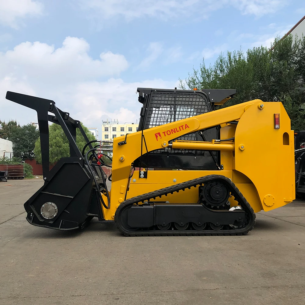 China skid steer track loader farm garden Forestry large 1200kg Track Diesel Skid Steer Loader