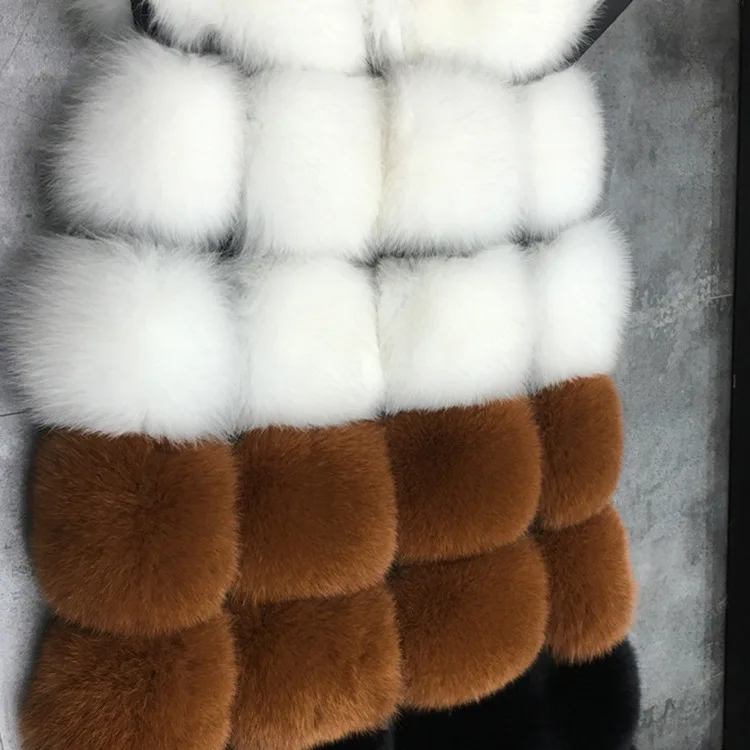 Brand new casual winter long ladies vest faux fur gilet with great price