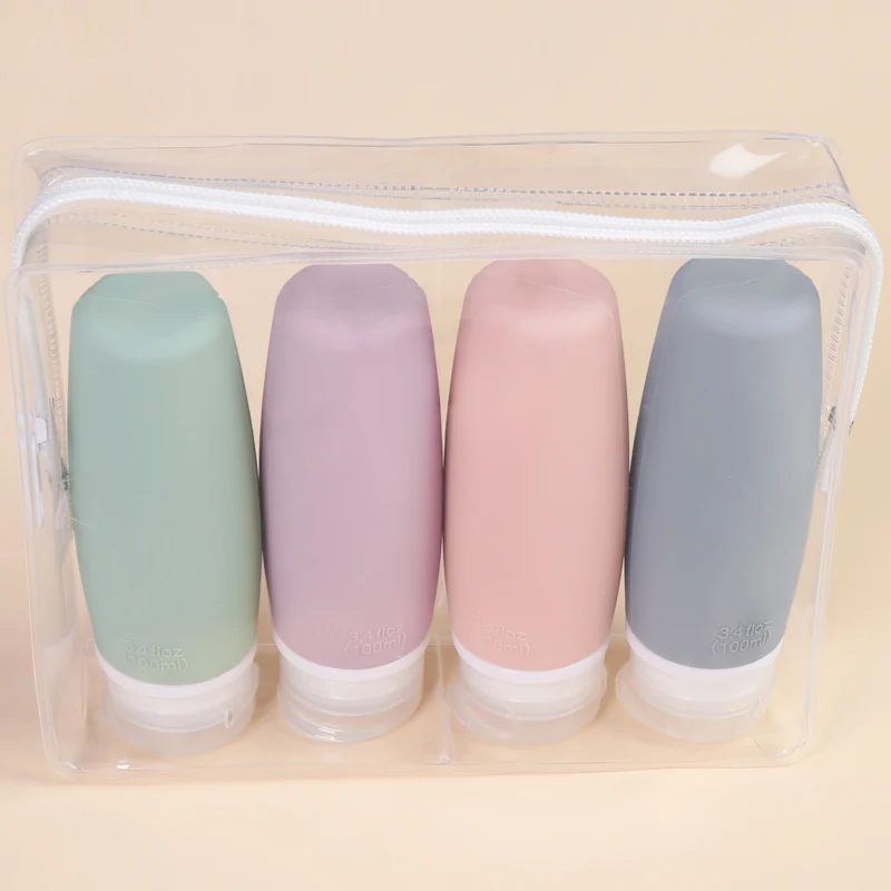Cheap Price Clear Leak Proof Travel Portable Silicone Empty Bottles Travel Hand Wash Bottle Travel Set Silicone Mini Bottle
