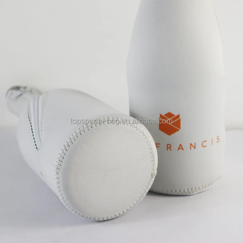2023 Blank Thermal Shock Proof Neoprene Wine Sleeve Champagne Glass Bottle Cooler with Zipper