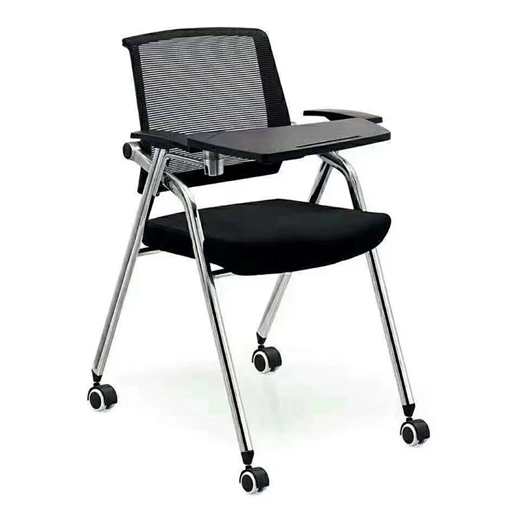 Manufacturers Folding Movable Multifunctional School Nesting Seat Training Chair with Writing pad with Wheels