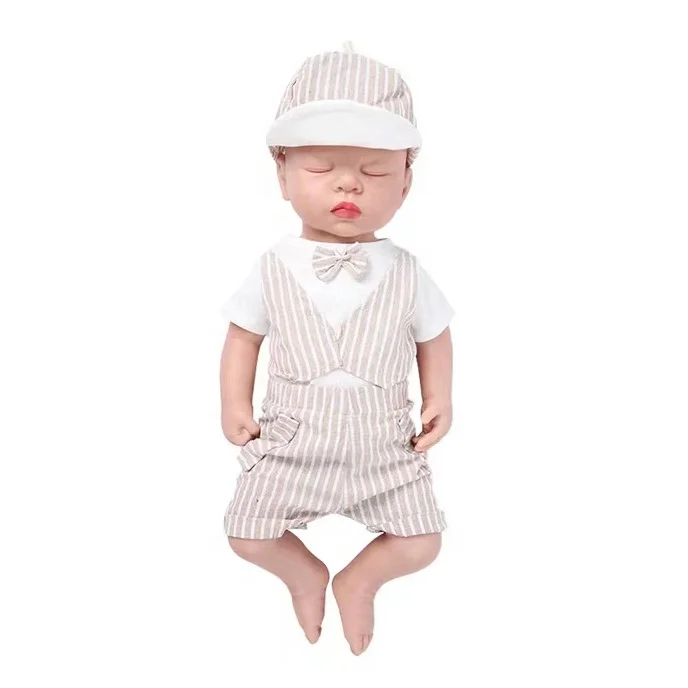 18 inch real looking reborn soft silicone sleeping baby doll for kids
