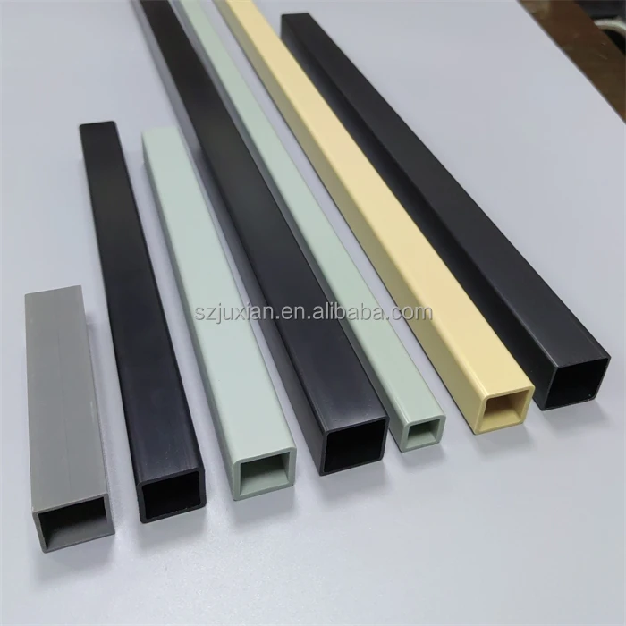 16mm 19mm 20mm 25mm 28mm 30mm 40mm PVC/ABS/HIPS rigid plastic square pipe stiff plastic tube