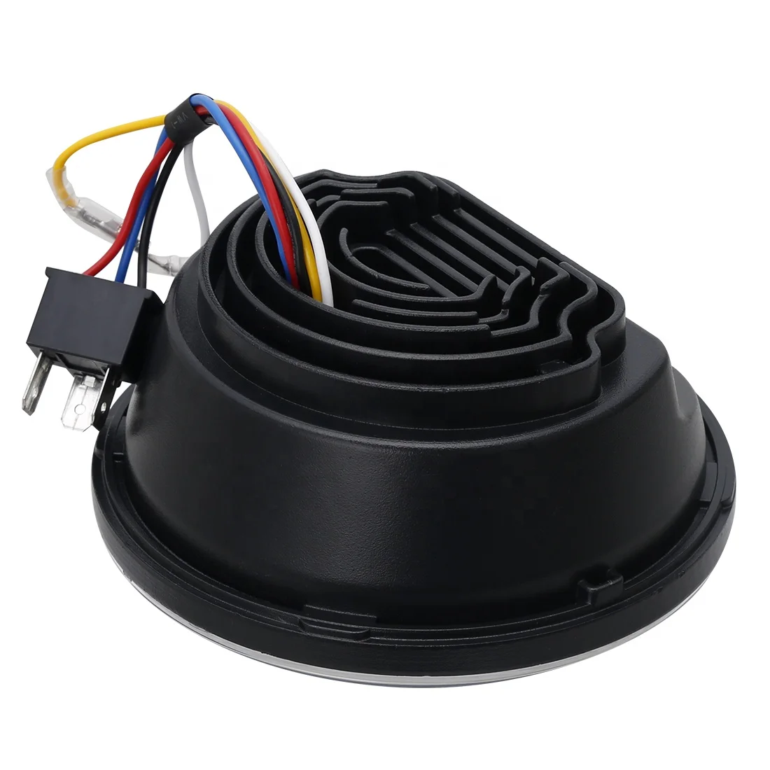 Lkt H4 проектор 5 34 фары с DRL Halo Angel Eyes 75 дюйма круглые мотоциклетные светодиодные для Harley