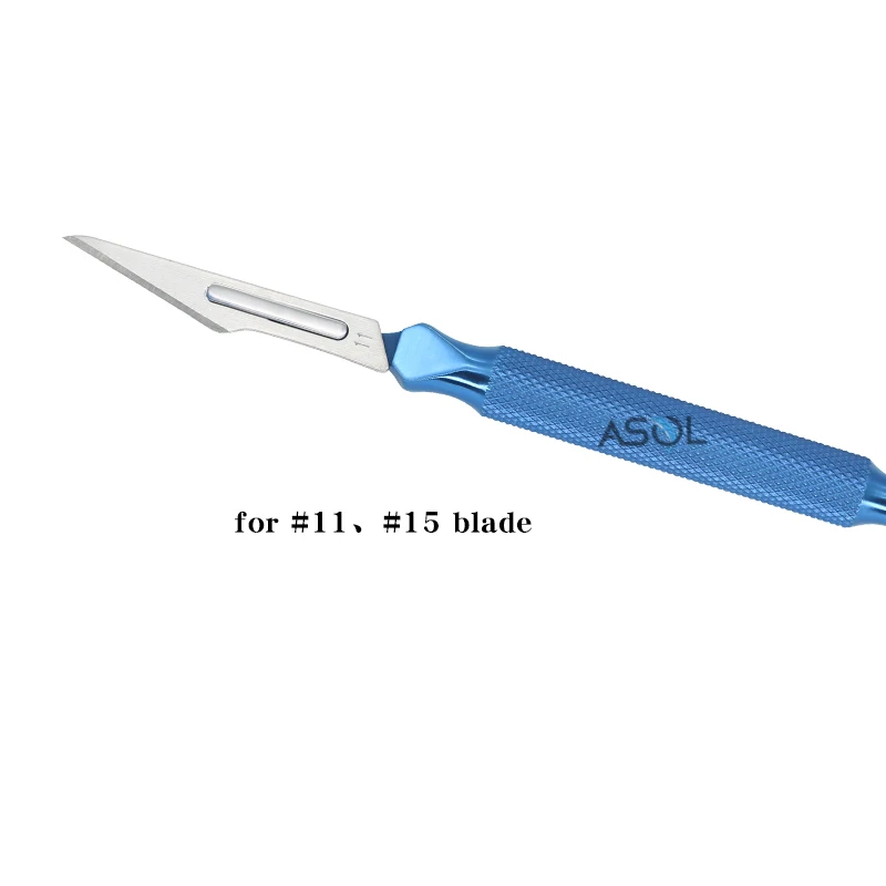 Wholesale scalpel handle for #11 #15 blade surgical knife round handle remove able scalpel