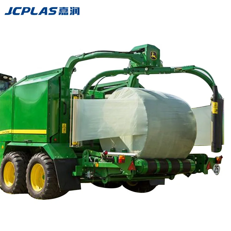 25micX750mm PE Plastic Agricultural Green Black&White Color Bale Silage Wrap Film for Grass Baler