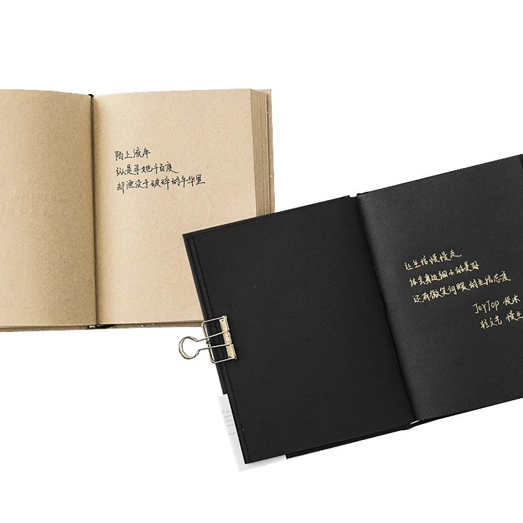 Wholesale cheap Writing Paper Stationery Kraft Paper blank hard cover Notebook A5