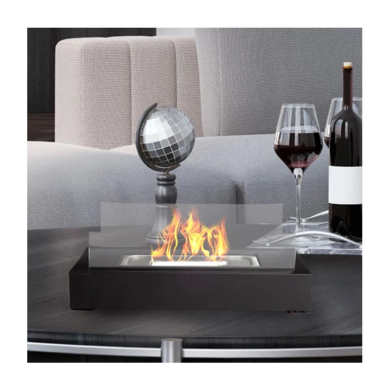 Wholesale portable freestanding table top ethanol fireplace bioethanol indoor bedroom