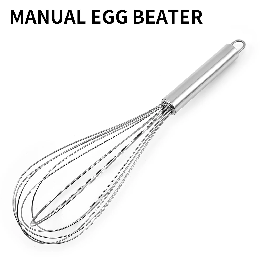 Hot sale 10 inch hand whisk mixer food grade silicone egg whisk baking beaters kitchen cooking tools
