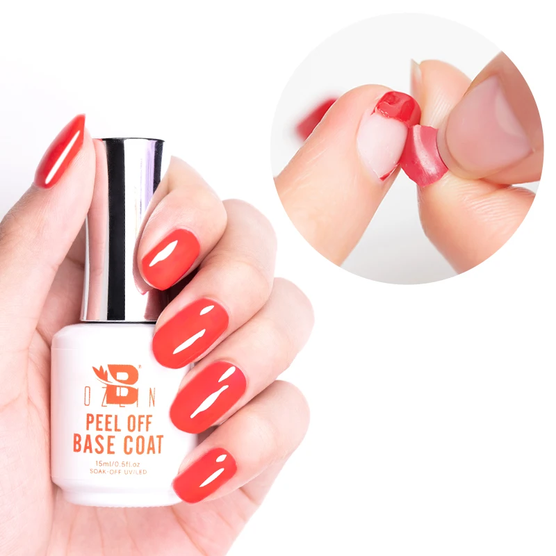 BOZLIN Hema Free 15ml Soak Off UV LED Peelable Clear Easy Peel Off Base Coat for Gel Nail Polish