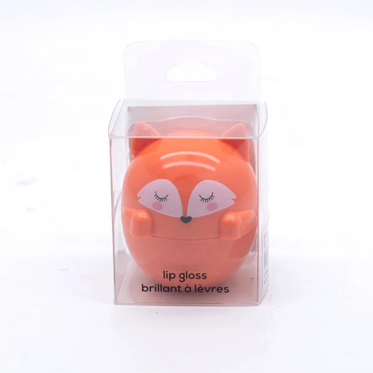 Cute Fox Shape Tinted Lip Balm Custom Logo Lip Repair for Kids Hydrating Private Label Lip Balm