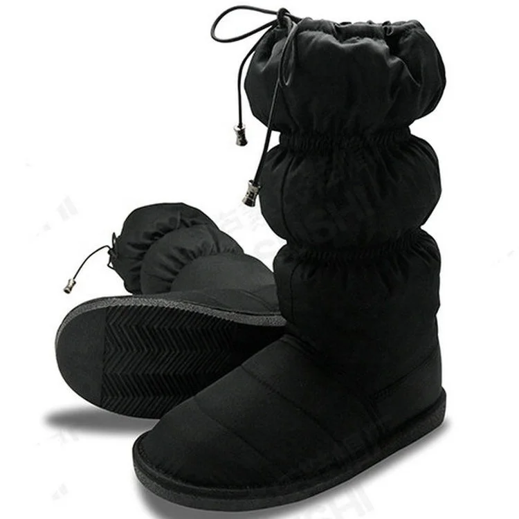 wholesale Women long Shoes Snow Boots Water resistant Winter Warm downcontent 80% down Boots Women tall Snow snow winter boots