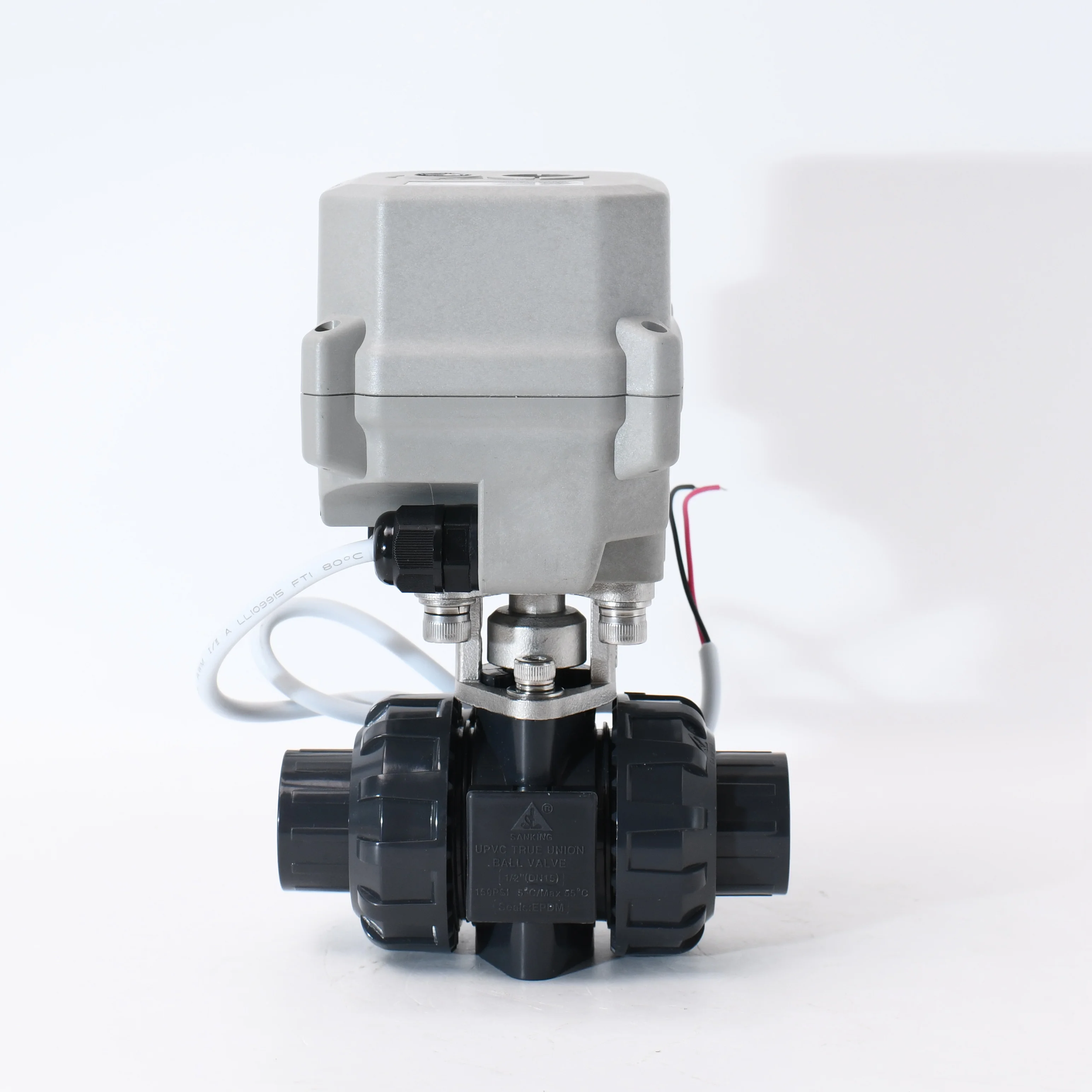 2-way 1/2' PVC motorized shut off water ball valve for autom control