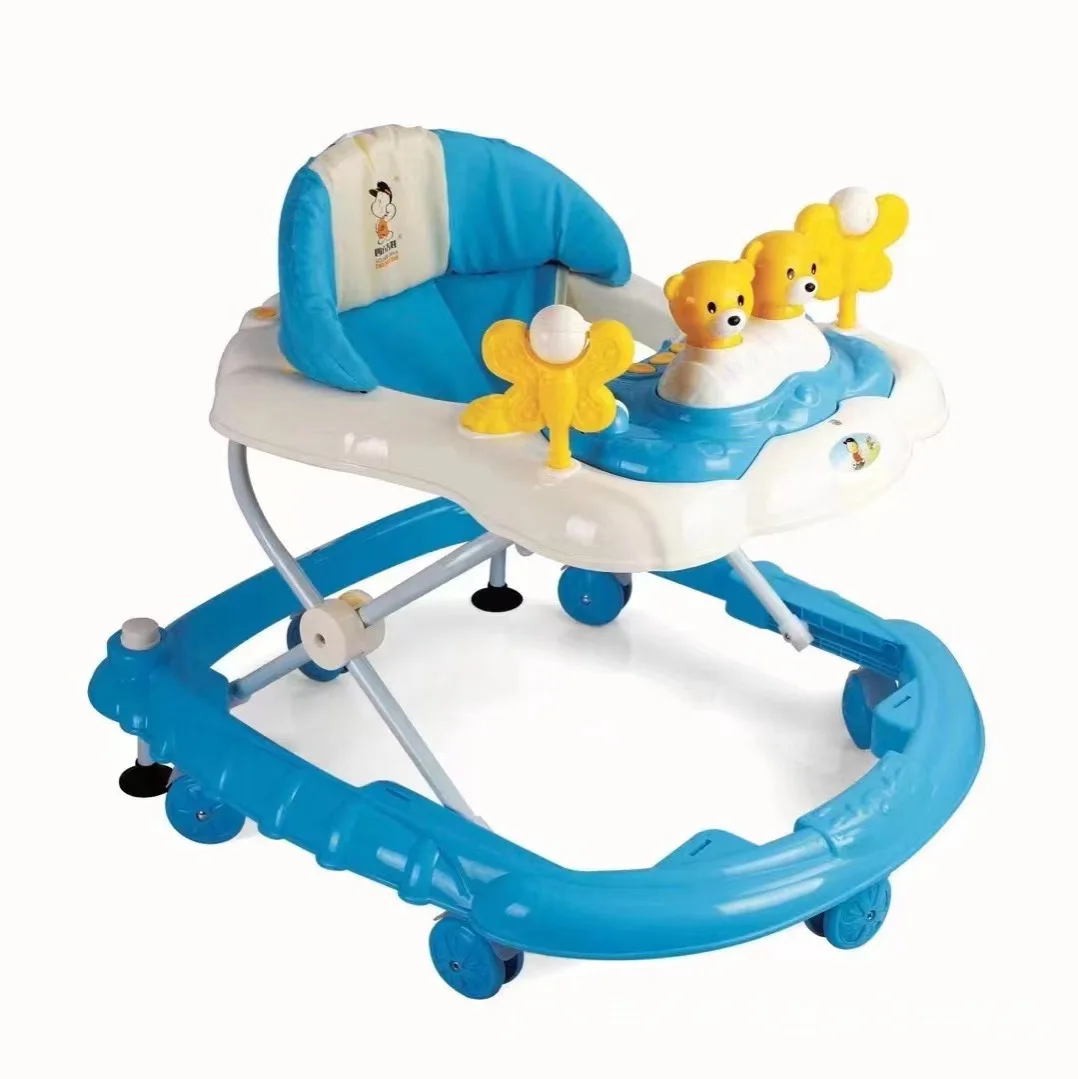 Factory cheap  baby walker with music anti-rollover anti-O-shaped legs