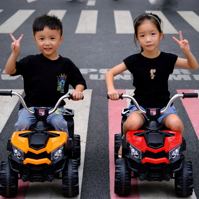 Hot selling Small Size Kids 4-Wheel Electric Quad  Remote-Controlled Shaft Drive Toy Car Battery-Powered  Baby Toy Car