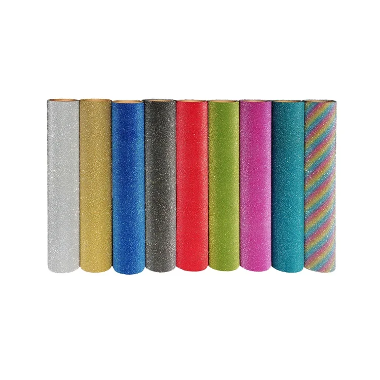 Customize PVC Glitter Vinyl Rolls Plastic Lamination Shiny Sparkle Film for Decoration and Gift Bags