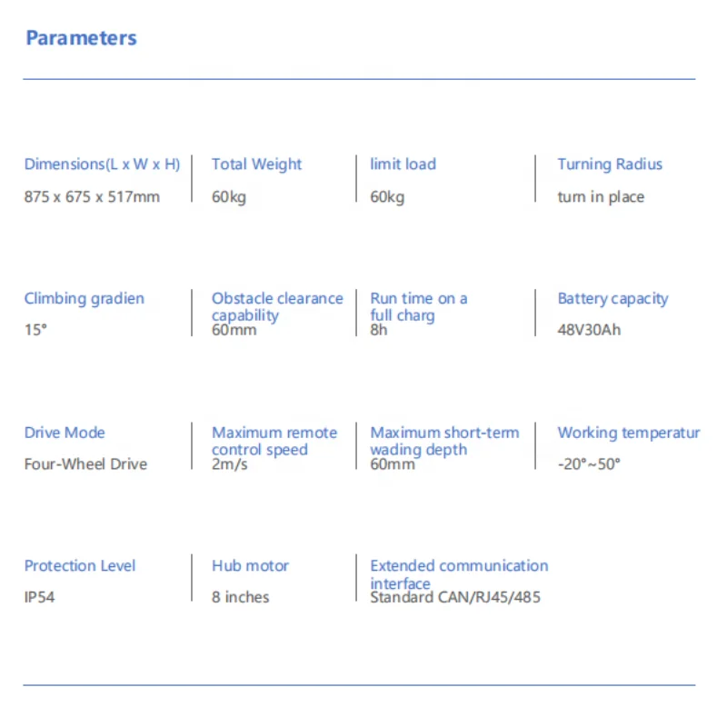 Autonomous Return Charging Four Wheel Drive Scientific Research Version Of The Robot Custom AGV Chassis