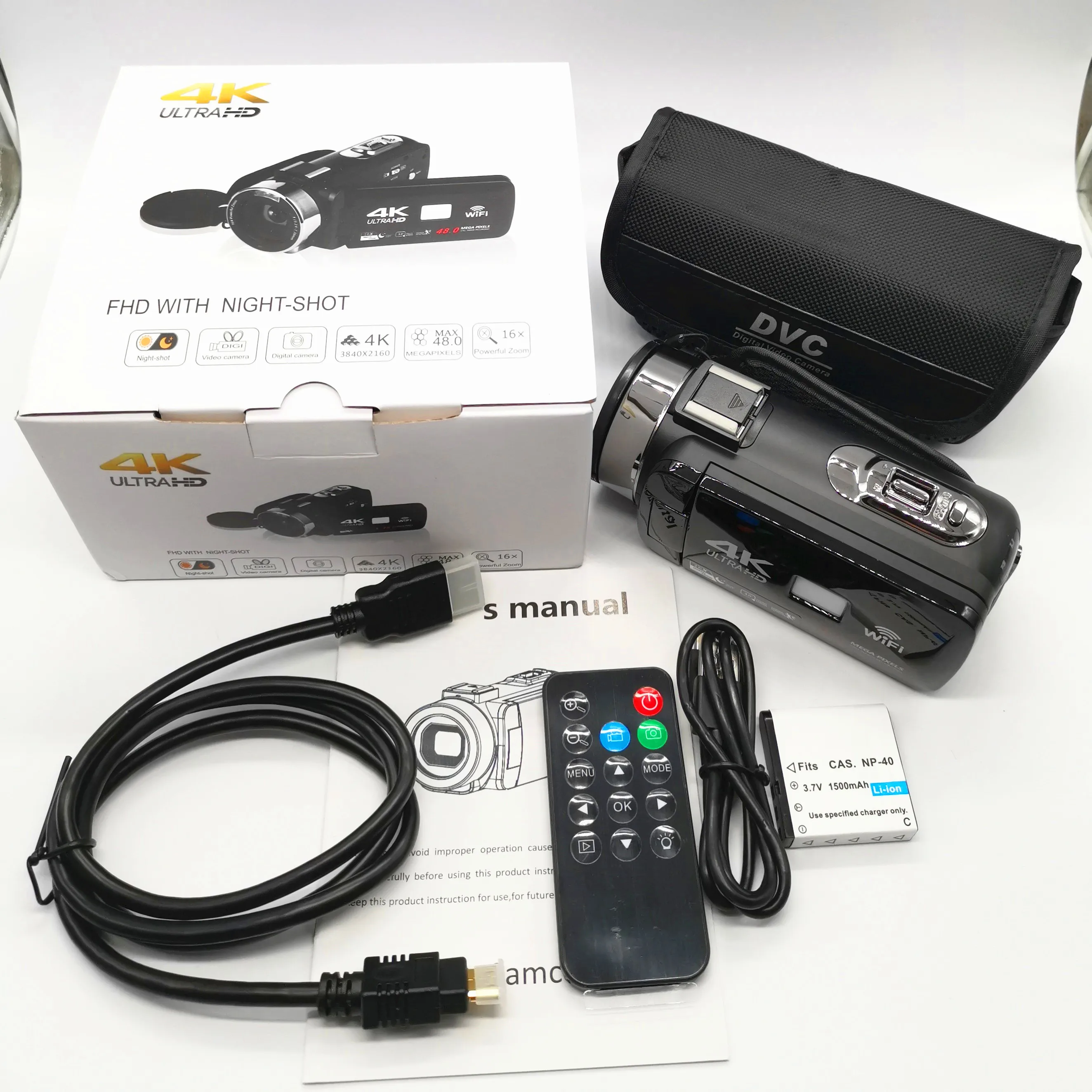  Цифровая видеокамера 4K Wi-Fi DVR 3 0 дюйма поворот на 270 градусов сенсорный экран ночная версия обнаружение