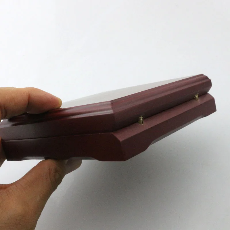 Custom Logo Antiques Mahogany Wooden Gift Box Brass Compass