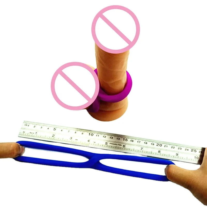 Hot Sale Clitoral Stimulation Ring Male Wear Ejaculation Delay 8-1 Liquid Silicone Cock and Ball Ring Sex Toys For Man