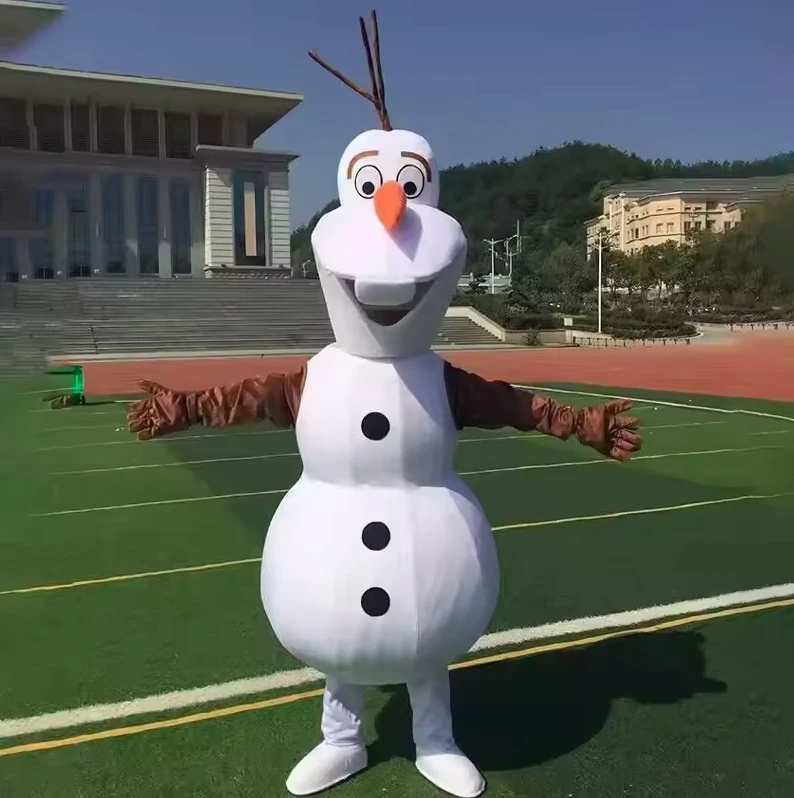 Professional Custom Olaf Mascot Costume for Adults New MOQ White Snowman Cartoon Character Cute Plush Anime Animal for Party Use