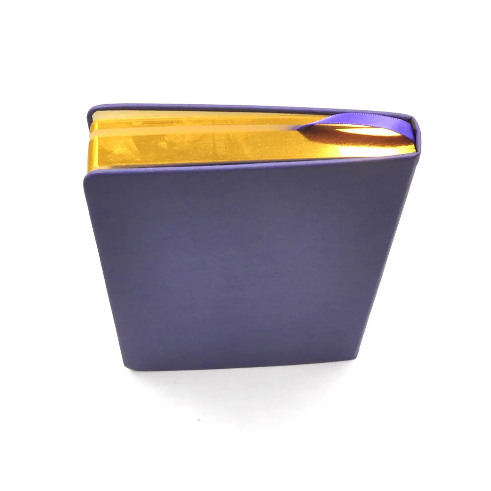Hardcover Perfect Binding PU Leather Notebook Personalized Gold Edge Notepad