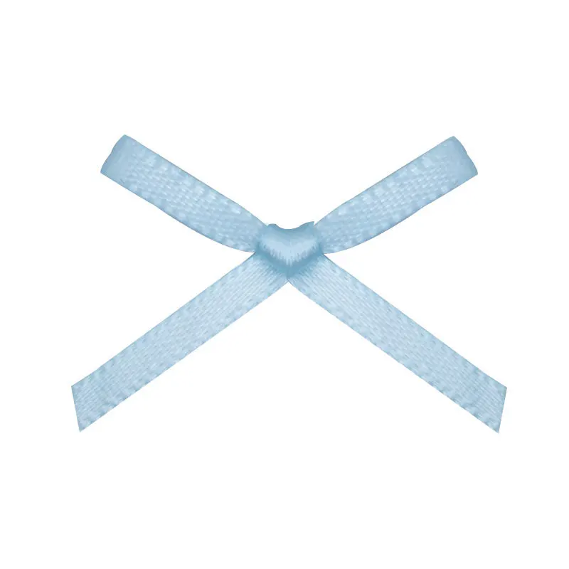Pre made Polyester Satin Gift Ribbon bow Small Size Mini Self Adhesive Lingerie Bow For Underwear Decoration