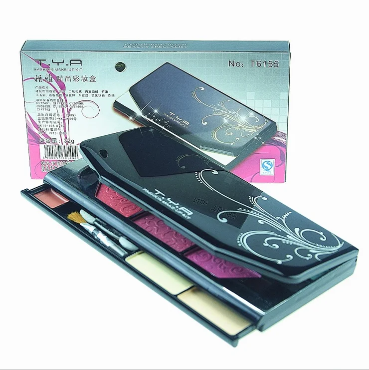 
33 colors waterproof long lasting blusher lip jelly matte glitter eyeshadow palette makeup set with brush and mirror 