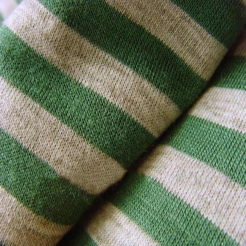 Jersey Knitted Fabric Yarn Dyed Stripe 100 Cotton Fabric