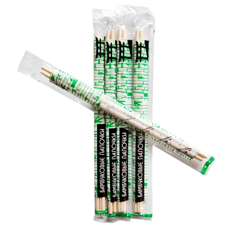 Деревянные биоразлагаемые одноразовые палочки для суши, бамбуковые палочки с логотипом