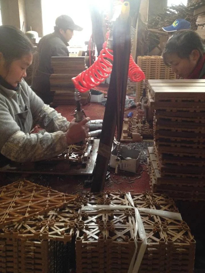 
300x300 mm IPE wood outdoor decking tiles for balcony garden terrance 