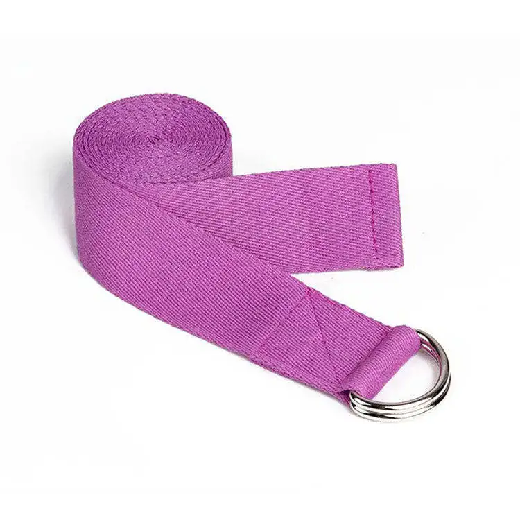 Wholesale Eco friendly Yoga accessories Polyester cotton yoga stretch strap belt