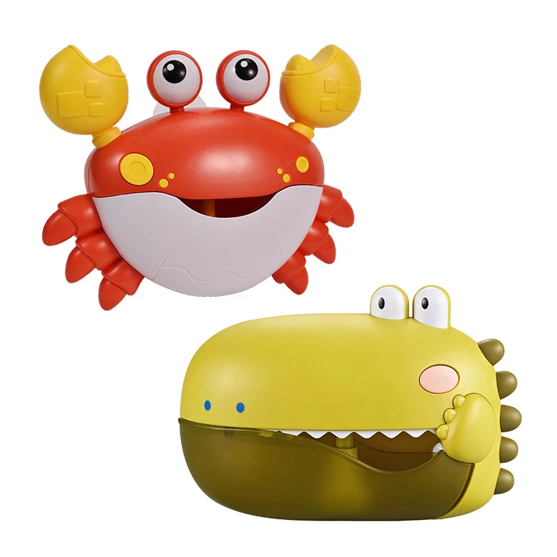 Cute Cartoon Animals Frog Crab Bubble Bath Toys Music Play Automatic Foam Soap Bubble Bath Brinquedos