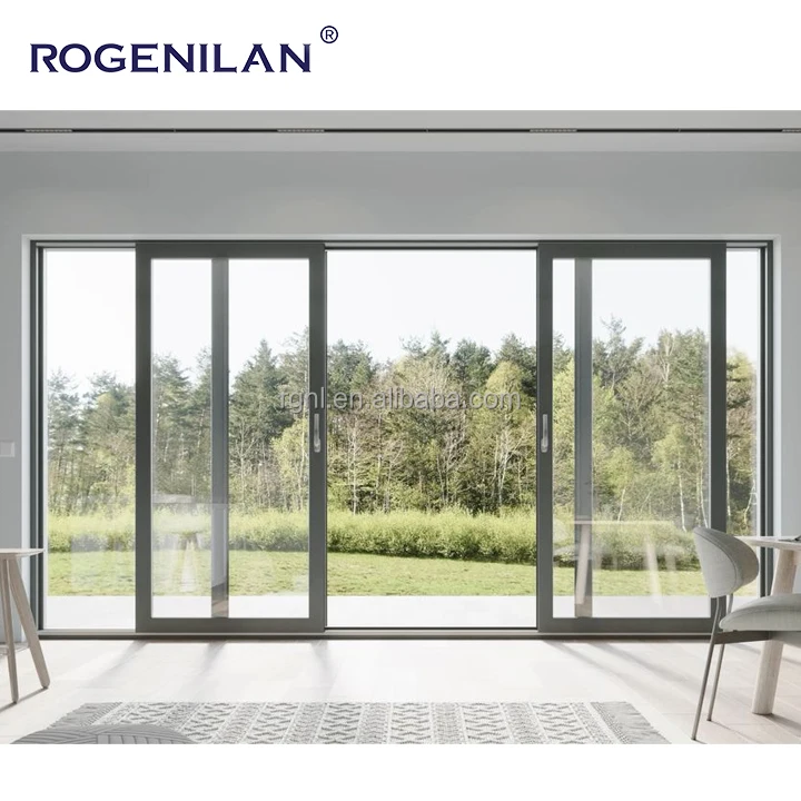 Terrace Energy Efficiency Glazed Lift Slide Door Aluminum Commercial French Luxury Large Glass Sliding Door