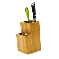 Hot Selling Bamboo Universal Knife Block Multifunction Knife Holder With Scissors Rack Kitchen Knives Set Block Stand Tool Rest