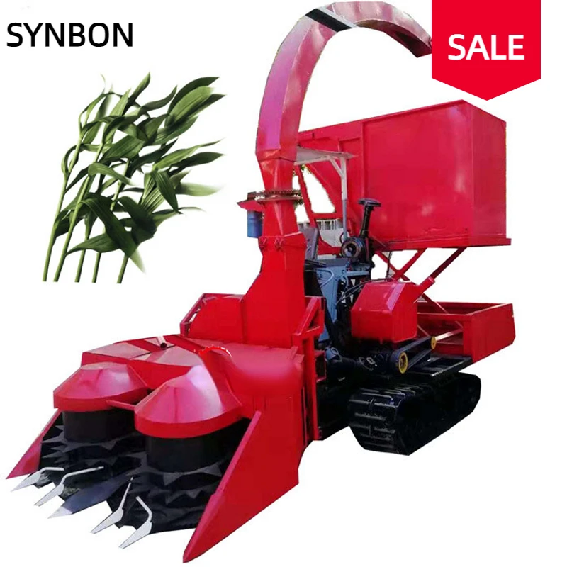 Гусеничная Машинка для сбора кукурузы травы сорго кормоуборочный комбайн и машина