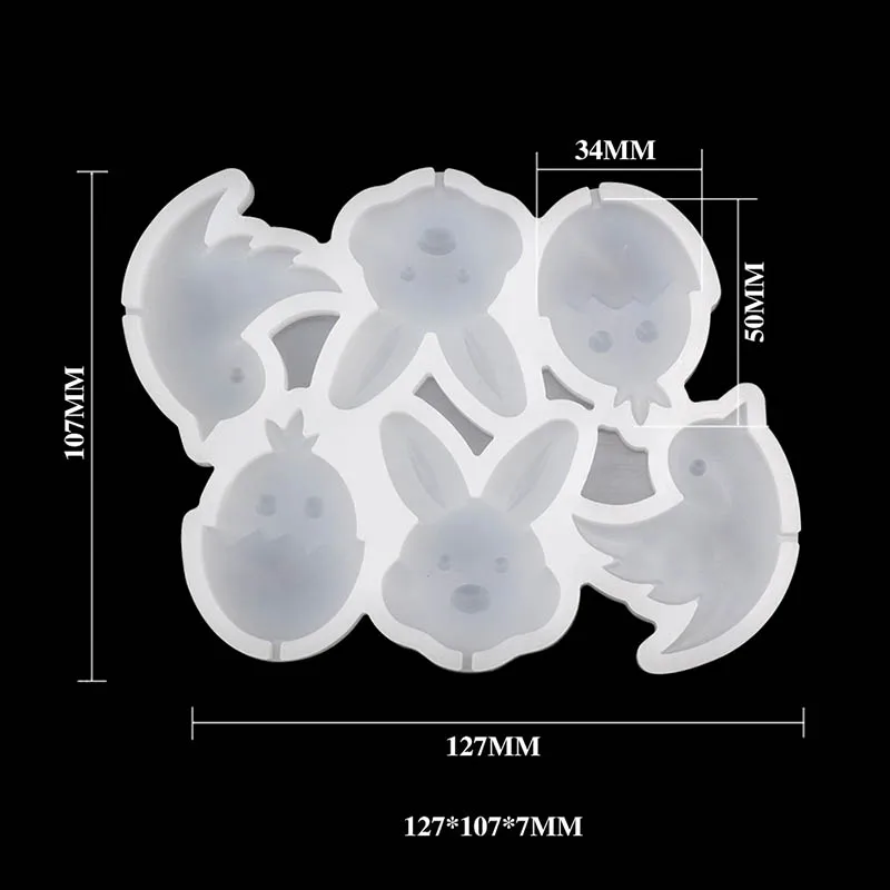 wholesale Easter butterfly rabbit egg drip mold DIY chocolate cheese lollipop silicone mold