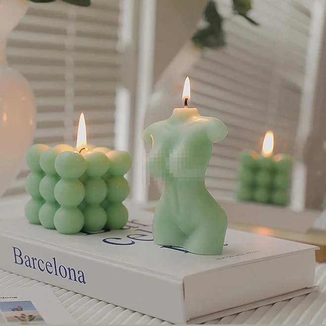 wholesale luxury unique oil scents candle making perfume soy artistic female nude shape body candles