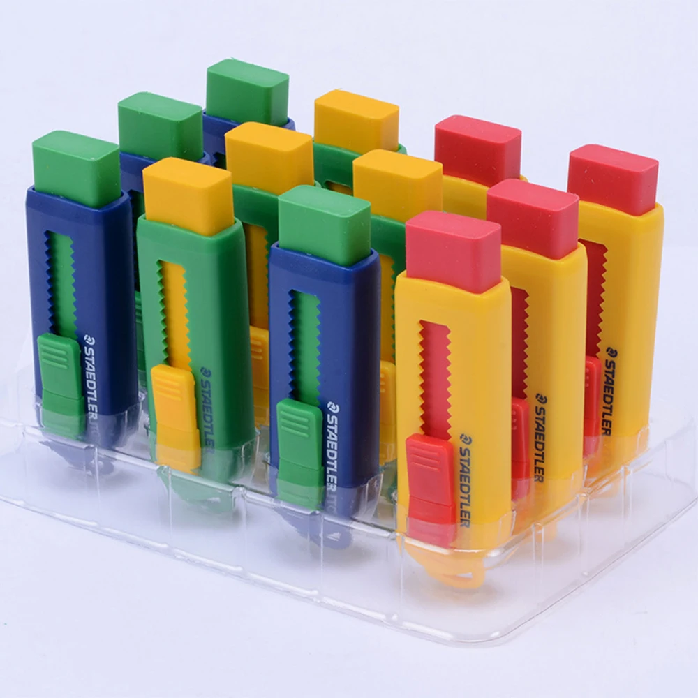 High Quality Non Toxic Promotional Student Kids Office School Using Easy Clean Mark Pushing Eraser