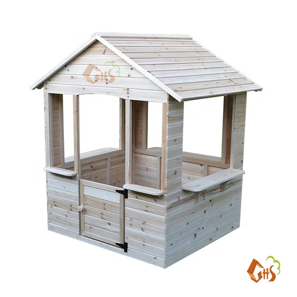 Fir Timber Wood Cubby Cedar Chinese Outdoor Wholesale Playhouses Flat Packing Wooden Kids Playhouse