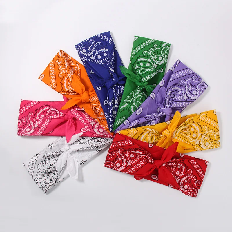 21*21inch 100% cotton square rainbow Stripe bandana both side printed rainbow pride custom logo bandana
