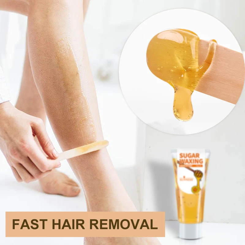 Sunness Hair Removal Sugar Wax Kit 100% Organic Cold Sugar Wax For Legs Arms Depilatory Wax