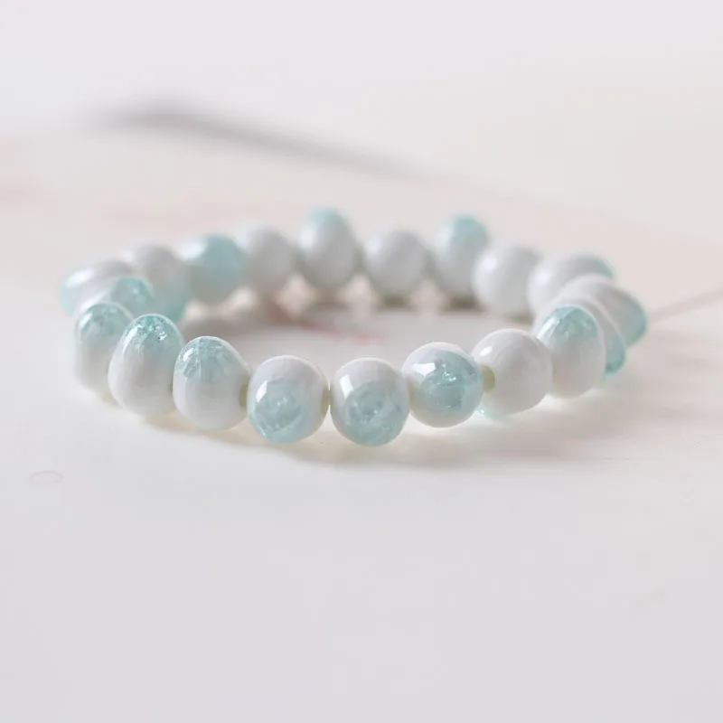 Hot Charm Handmade Braided Rope Adjustable Colorful Geometric Ceramic Stone Bangle Couple beads Bracelet