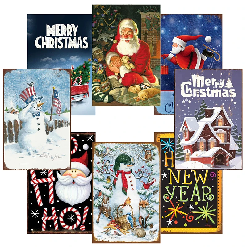 Custom Design Embossed Metal Sign Vintage Metal Sign Retro Metal Poster Custom Tin Sign Wholesale for Christmas Wall Decor